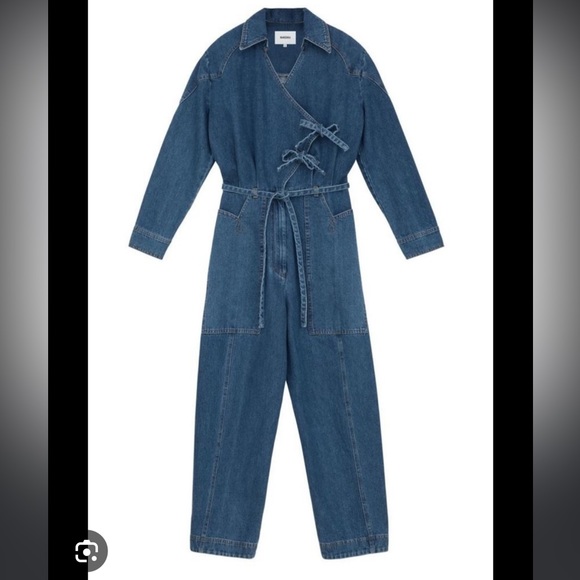 Nanuska Naki tied front denim boilersuit- indigo (BNWOT) XS - Picture 4 of 6